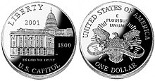 2001 US Capitol Proof Dollar