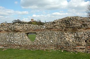 Rovine delle mura della città romana di Verulamium