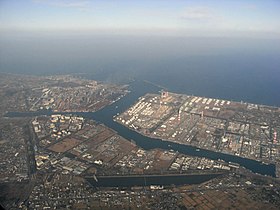 昭和48年[鹿島港要覧鹿島港計画平面図]上空写真鹿島臨海工業地帯