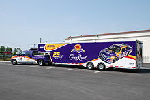 Crown Royal-sponsored hauler of Jamie McMurray's NASCAR stock car 2008 Dan Lowry 400.jpg