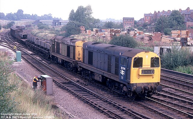 20134 & 20075 at Ryecroft Junction, 1978.