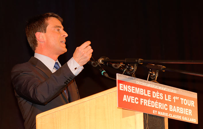 Manuel Valls, à la tribune.