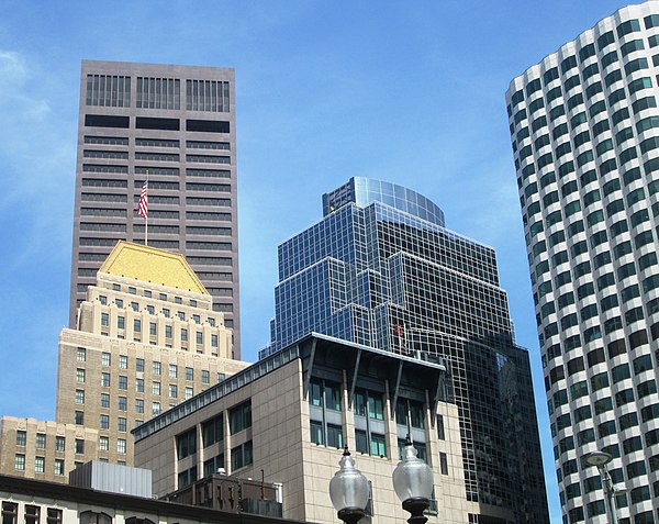 High-rise buildings in Dewey Square