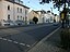 Straßenbahn Haltestelle Zeithainer Straße in Dresden; Blick entlang der Großenhainer Straße Richtung Stadtzentrum