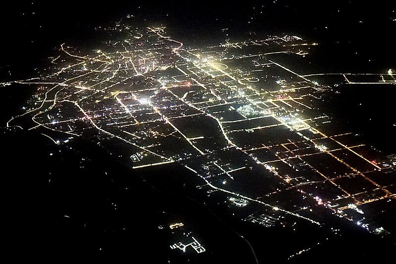 File:20240112 Aerial night view of Xinyang.jpg