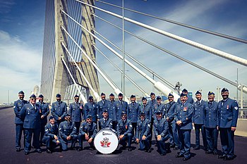 438 band Champlain bridge opening ceremony.jpg
