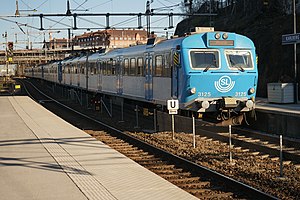 ASEA X10 kereta api di stasiun di Karlberg Stockholm.JPG