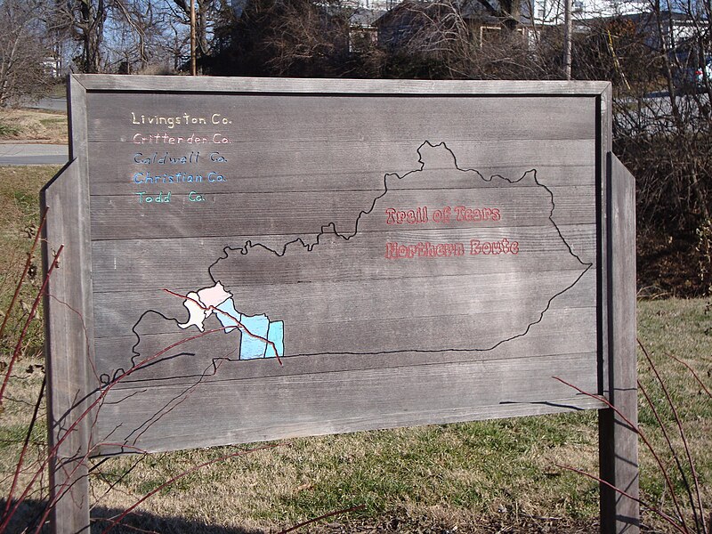 File:A county map marker of the Trail of Tears Northern Route at Big Springs Cave in Princeton, Kentucky (2545f756-fa4f-4c08-b760-7facbbd3cfaa).JPG