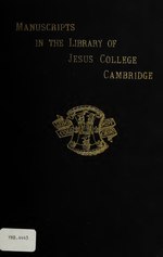 Thumbnail for File:A descriptive catalogue of the manuscripts in the library of Jesus College, Cambridge (IA b29003222).pdf