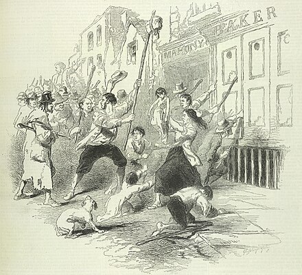 A food riot in Dungarvan in 1846 during the Great Famine