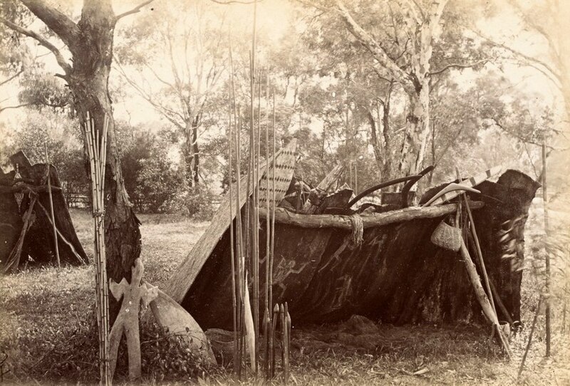 File:Aboriginal temporary bark gunyah (shelter), ca. 1870.jpg