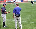 File:20170718 Dodgers-WhiteSox Yasmani Grandal throws the ball