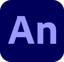 Logo of Adobe Animate, a version of Adobe Animate