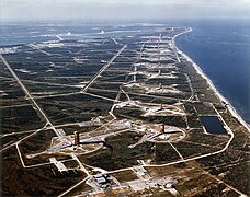 Aerial View of Air Force Row at Cape Canaveral Air Force Station, November 16, 1964