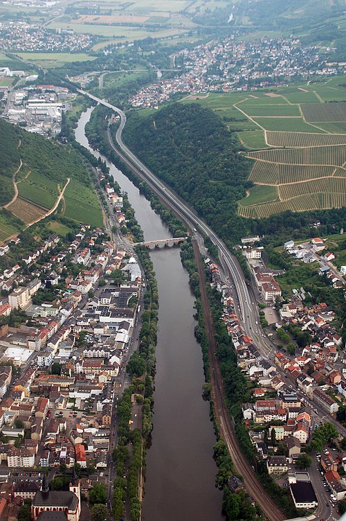 Lower river course near Bingen