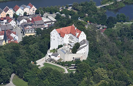 Aerial image of the Schloss Rosenburg