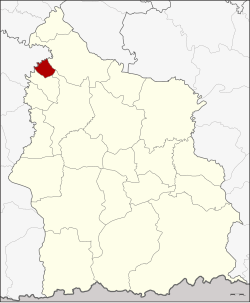 Map of Si Sa Ket, Thailand, with Bueng Bun