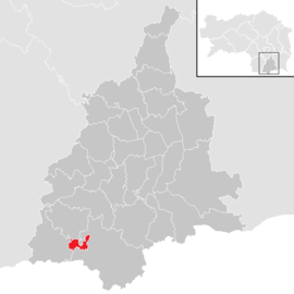 Poloha obce Arnfels v okrese Leibnitz (klikacia mapa)