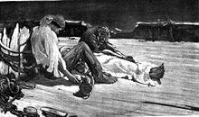 Illustration of the death of Augustus by Albert Sterner, 1895 ArthurGordonPym-illustration.jpg