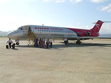 A former Aserca McDonnell Douglas DC-9-31 in its final scheme Aserca md83 barquisimeto.JPG