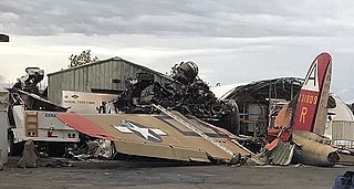 <span class="mw-page-title-main">2019 Boeing B-17 Flying Fortress crash</span> Vintage World War II heavy bomber crash during tourist flight