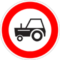 B 9 Zákaz vjazdu traktorov