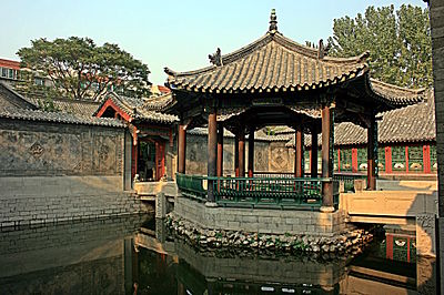 Pavilion in the 10,000 Bamboo Garden of Baotu Spring Park