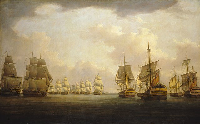 Battle of Cape Finisterre, by William Anderson, c.1810