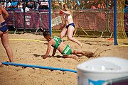 Deutsch: Beachhandball bei den Olympischen Jugendspielen 2018 in Buenos Aires; Tag 7, 13. Oktober 2018; Mädchen, Spiel um Platz Drei – Ungarn-Niederlande 2:0 English: Beach handball at the 2018 Summer Youth Olympics in Buenos Aires at 13 October 2018 – Girls Bronze Medal Match – Hungary-Netherlands 2:0 Español: Handball de playa en los Juegos Olimpicos de la Juventud Buenos Aires 2018 en 13 de octubre de 2018 – Partido por la medalla de bronce femenino - Hungría-Países Bajos 2:0