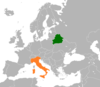 Location map for Belarus and Italy.