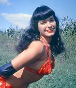 Bettie Page, highly popular 1950s pinup