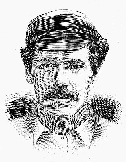 Billy Midwinter took the first five-wicket haul in the inaugural test Billy Midwinter.jpg