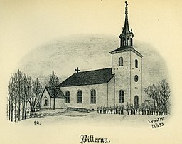 Kyrkan på teckning 1893.
