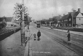 Tram travelling along Well Hall Road, 1912.