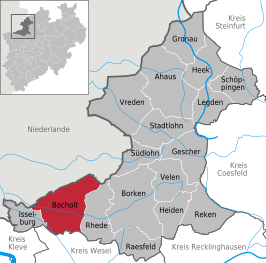 Kaart van Bocholt