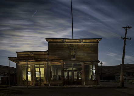Bodie is a popular destination for organized night photography, emphasizing the eerie nature of the park.