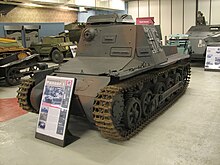 Panzerbefehlswagen I at the Bovington Tank Museum Bovington 108 Panzer I 1.jpg