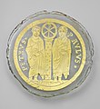Bowl Base with Saints Peter and Paul Flanking a Column with the Christogram of Christ MET DP139097 Cropped.jpg