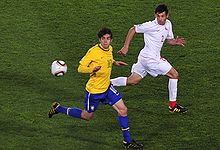 Brazil's Kaká against Chile at the 2010 FIFA World Cup in South Africa