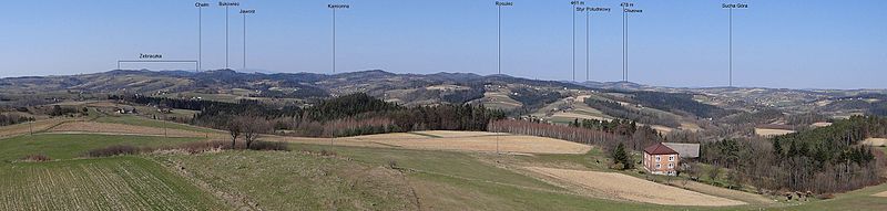 Panorama widokowa z wieży w Bruśniku