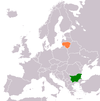 Location map for Bulgaria and Lithuania.