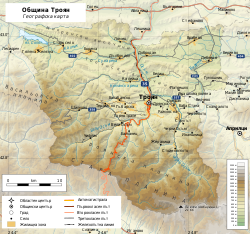 Bulgaria Troyan Municipality geographic map bg.svg