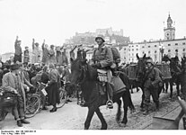 德奥合并中德国军队从萨尔茨堡进入奥地利