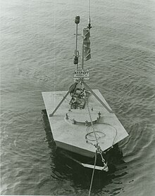A buoy deploying a Roberts radio current meter, c. 1960 Buoy for deploying Roberts Radio Current Meter - NOAA Photo Library.jpg