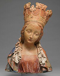 Gothic - Bust of the Virgin, c.1390-1395, terracotta with paint, Metropolitan Museum of Art, New York City