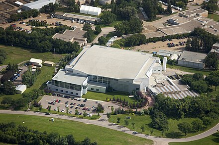 The Canadian Light Source building from the air