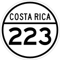 Roadshield of Costa Rica National Secondary Route 223