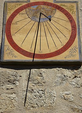 Sundial, shadow of the rod