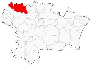 Kanton na mapě departementu Aude