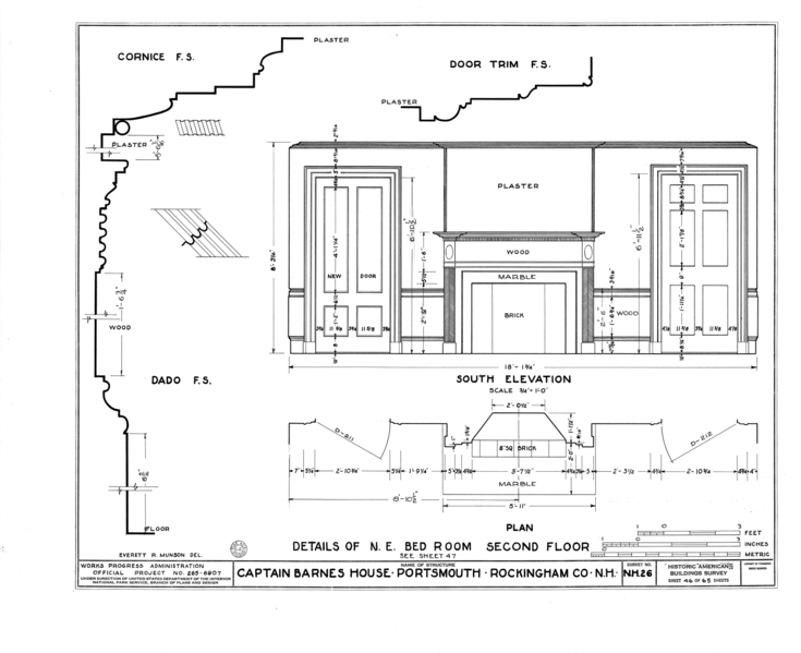 File:Captain Barnes House, 218 Islington Street, Portsmouth, Rockingham County, NH HABS NH,8-PORT,124- (sheet 46 of 65).png